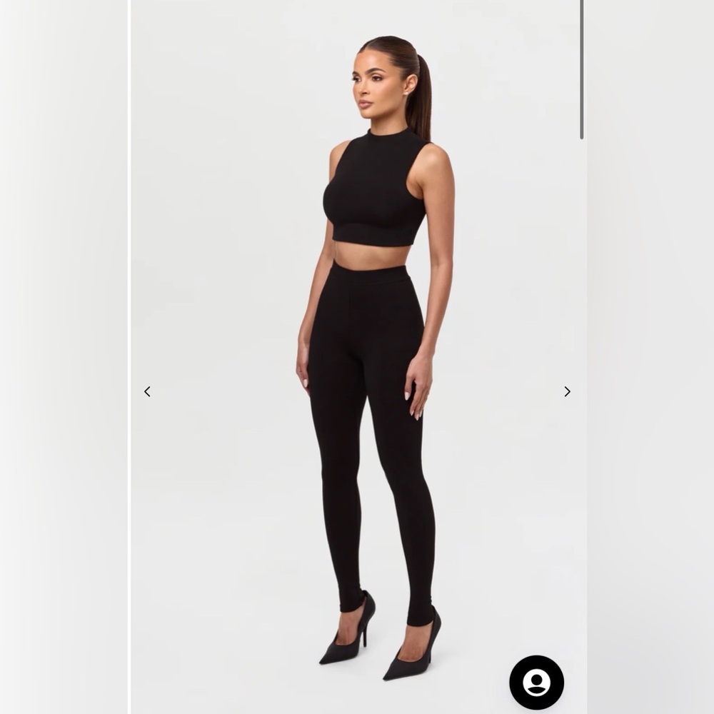 Naked Wardrobe Ribbed Black Leggings